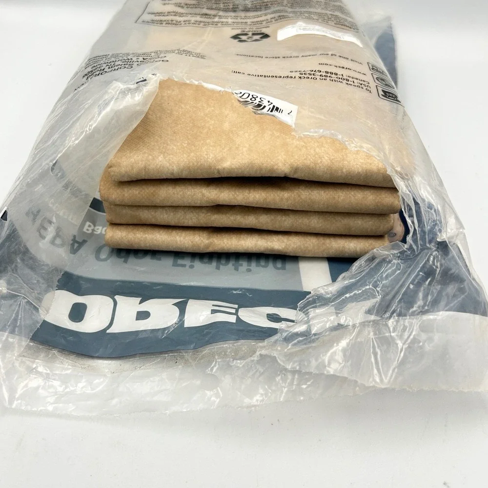 Oreck Magnesium HEPA Odor Fighting‎ Vacuum Bags Type LW LWPK60H 4-Pack Tan